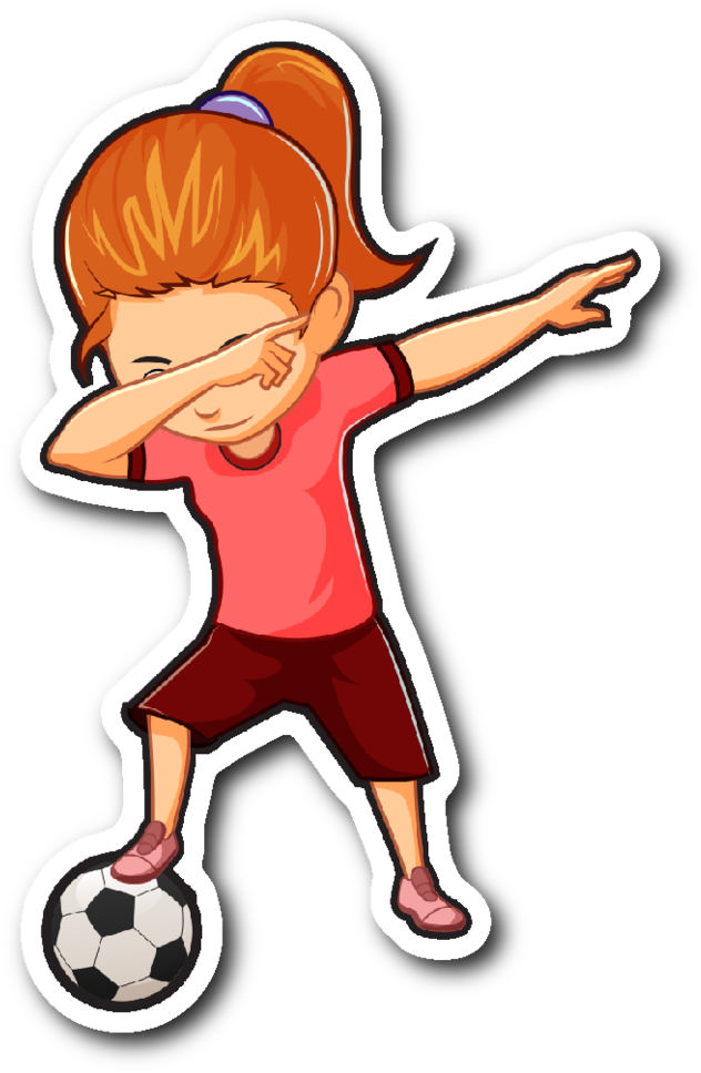 Funny Dabbing Dance Soccer Sticker Car Bumper Decal - Dabbing Boy (1024x1024)