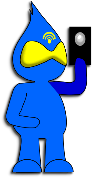 Clipart Blue - Mobile Phone (399x800)