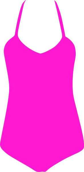 Free Clipart Bathing Suit - Pink Swimsuit Clipart (294x600)