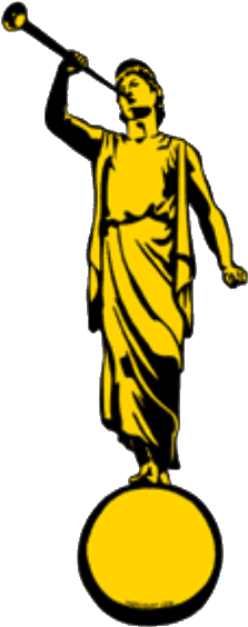 Mormon Trump Lds Yellow Logo Png │ Grace Truth Spirit - Lds Moroni Statue (235x600)