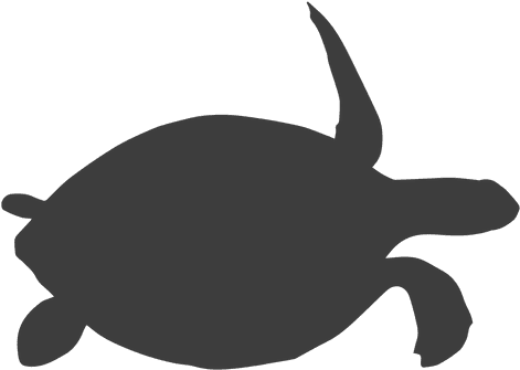 Sea Turtle Silhouette - Siluetas Animales Del Mar Png (512x512)