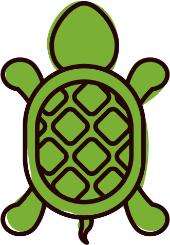 Silhouette With Turtle Shape Animal Color - Sagoma Tartaruga (550x550)