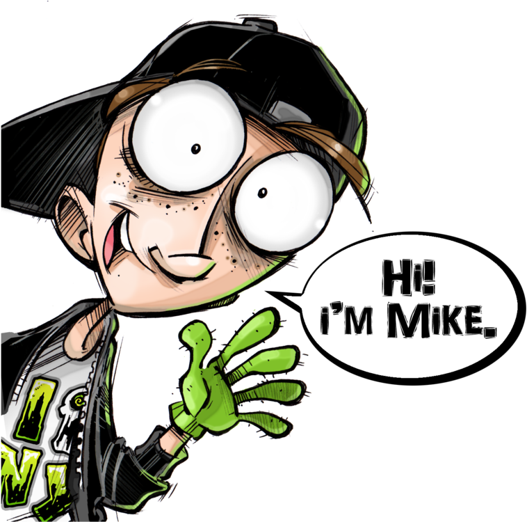 Mike Is From Queens, Ny And He's Super-psyched For - Cartoon (800x761)