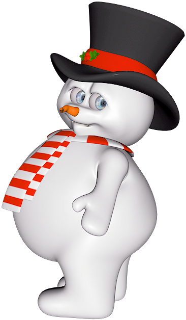 Christmas Snowman Clip Art - Cartoon (404x650)