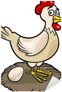 Hen Farm Animal Cartoon Illustration Sticker • Pixers® - Animales De La Granja Animados (400x400)