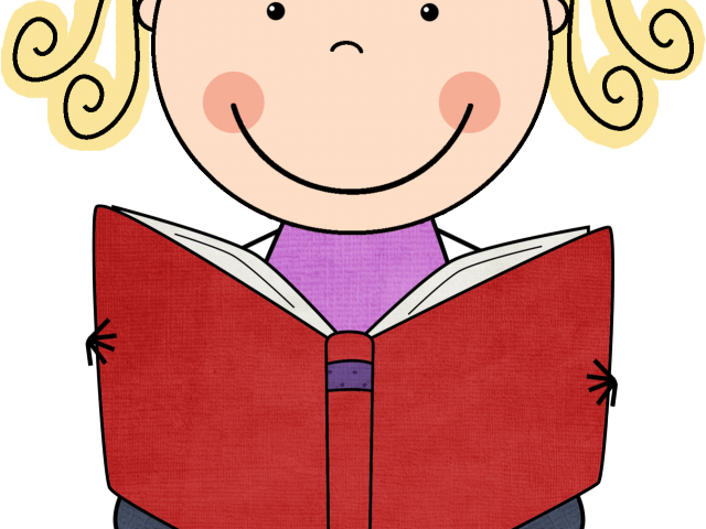 Child Reading A Book Clipart - Kid Reading Clipart (640x480)