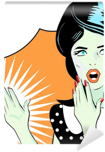 Pop Art Comic 1 Love Vector Illustration Of Surprised - Mural (400x400)