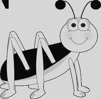 Bug Clip Art Black And White Bug Clipart - Bugs Black And White (350x343)