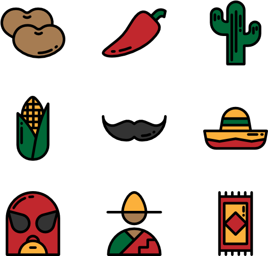 29 Mexico Icon Packs Vector Icon Packs Svg Psd Png - Mexican Party Vector Free Download (600x564)