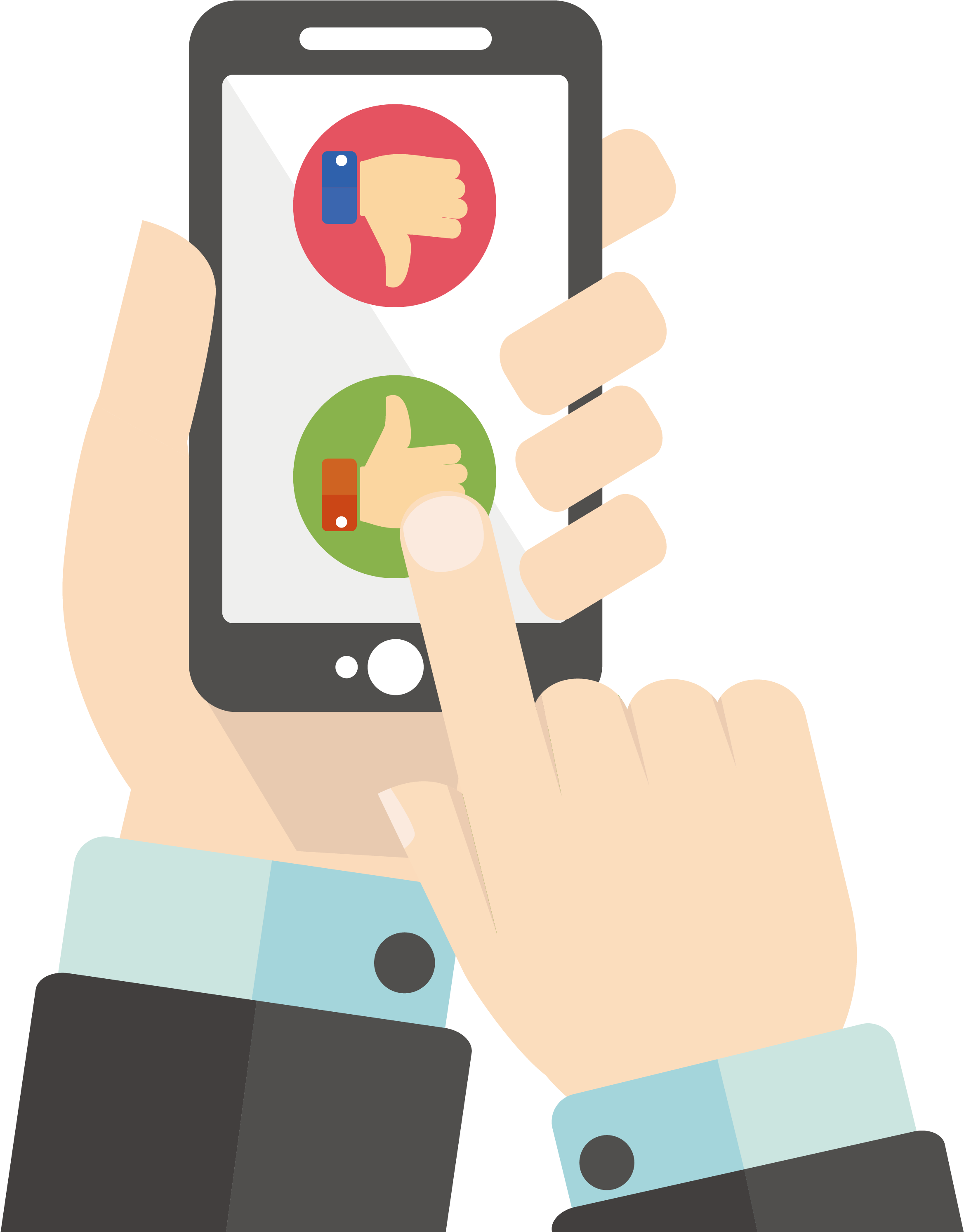 Mobile App Smartphone Illustration - Mobile In Hand Vector Png (3333x3333)