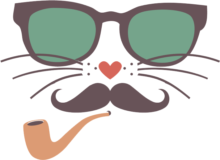 Cat Hipster Moustache Illustration - Coque Samsung Galaxy Tab 3 Attitude De Chat (1008x739)