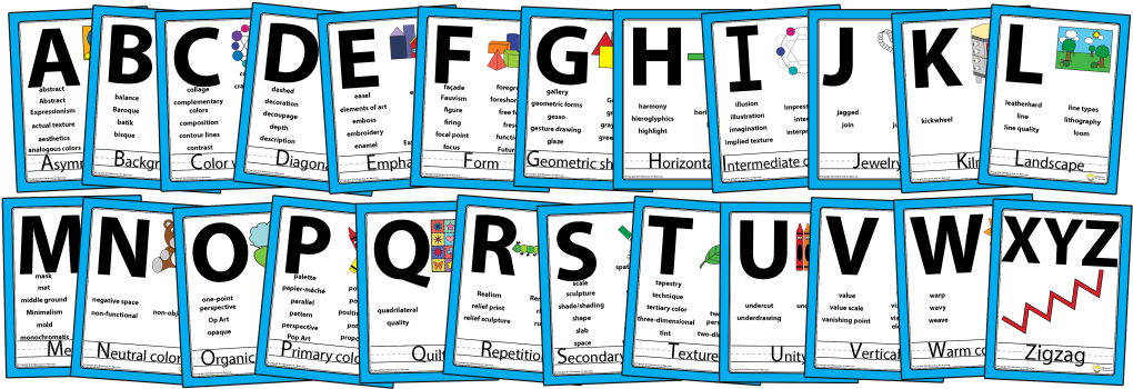 Click Here For The Artist Alphabet Word Wall - Energy Label (1020x360)