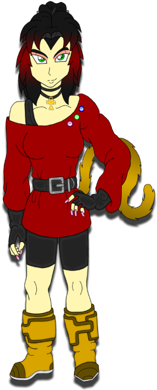 Version Of Vejitina Raised As A Human, She Has A Much - Cartoon (385x798)