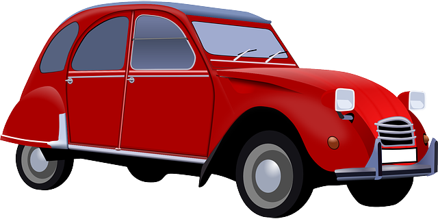 Red, Old, Car, Cartoon, Gas, Transportation, Cars - Clipart 2cv (1200x616)