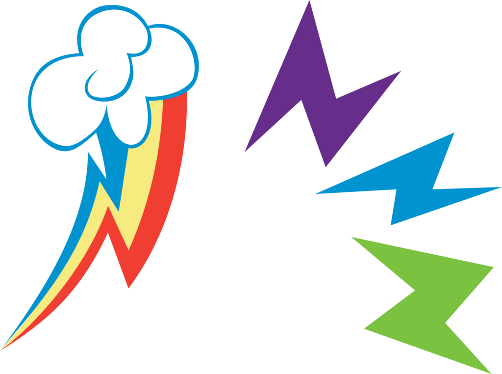 Paint Brush Clipart Cutie Mark - My Little Pony Rainbow Dash Cutie Mark (1024x762)