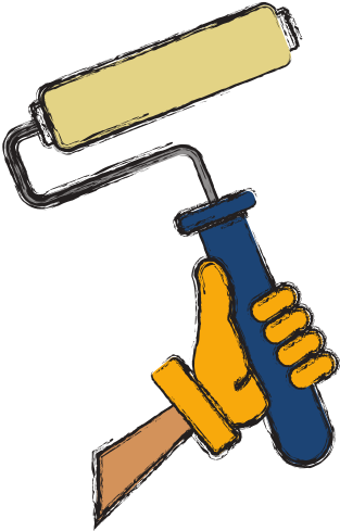 Rolling Paint Brush - Vector Graphics (550x550)