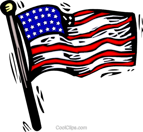 美国国旗免版税矢量剪贴画插图 - English Language (480x441)