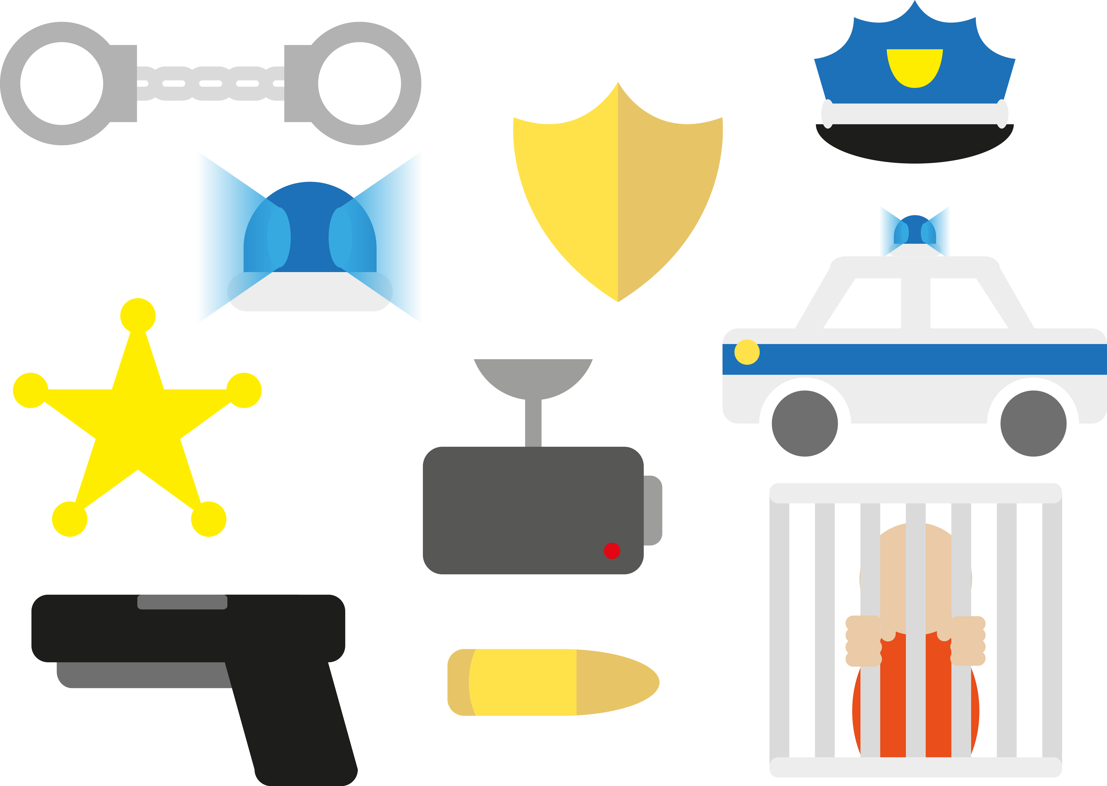 Police Officer Law Enforcement Crime - Iconos Prisionero Png (4691x3331)