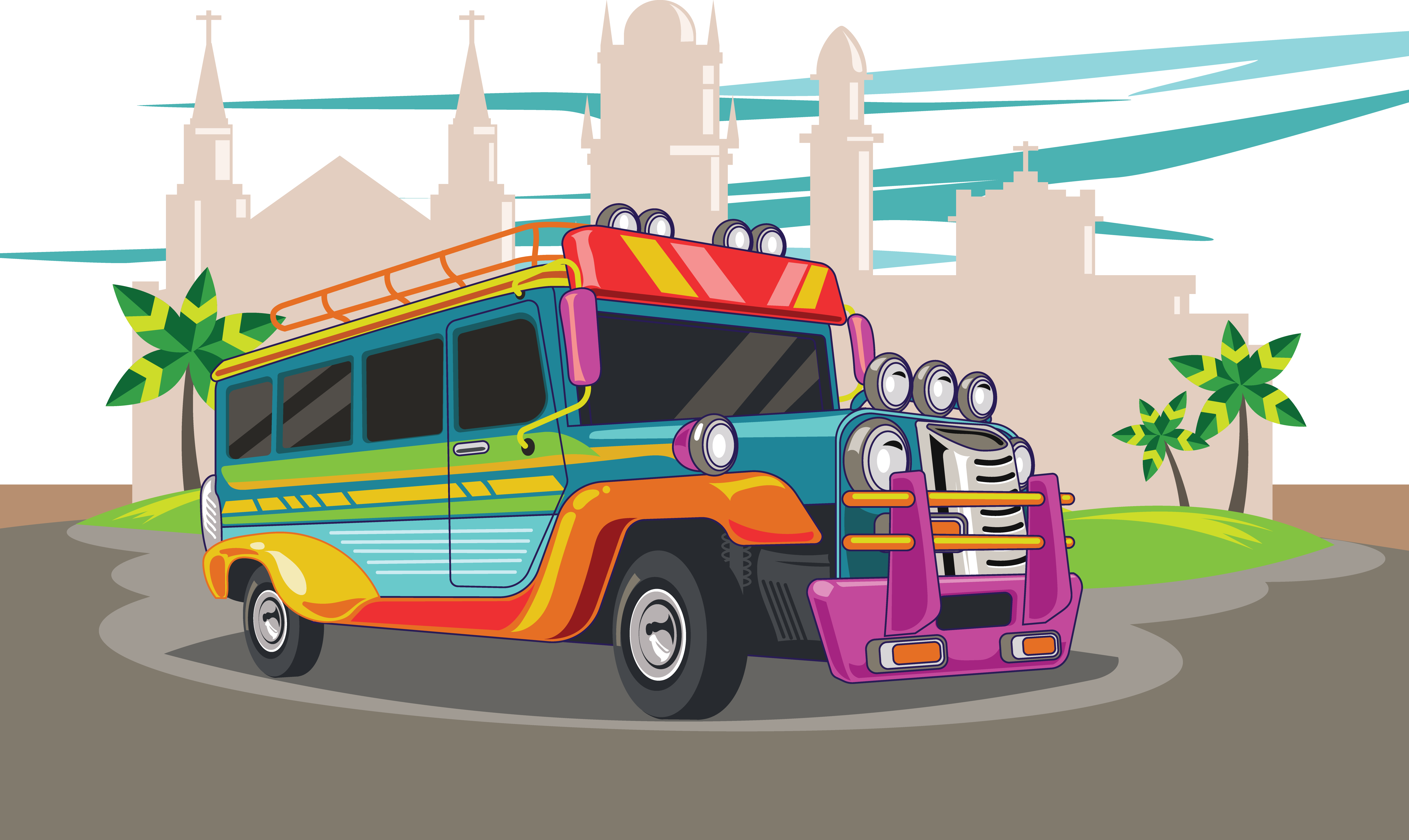 Philippines Jeepney Car - Cute Jeepney - Full Size PNG Clipart Images