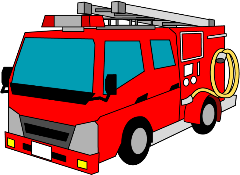 地域を守る働く車・消防車 フリーイラストコーナーにあります。 - リアル 消防 車 イラスト (1024x614)