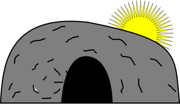 Tomb Clipart - Empty Tomb Of Jesus (600x347)