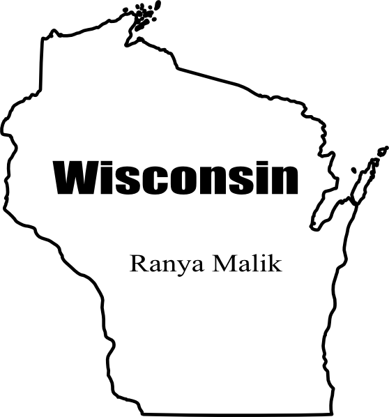 Wisconsin Map Clip Art At Clker Vector Clip Art - Clip Art (558x598)