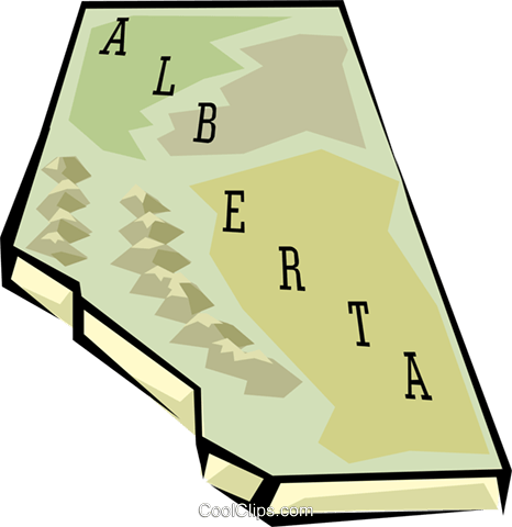 Alberta Map Royalty Free Vector Clip Art Illustration - Horse Riding Clip Art (466x480)