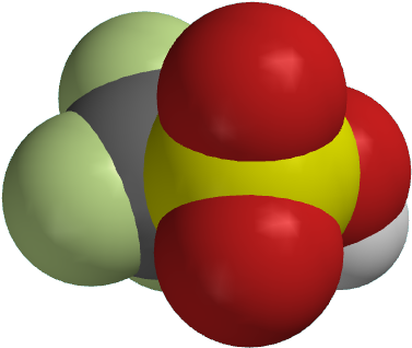 Lewis Structure, Ball And Spoke - Triflic Acid (413x346)