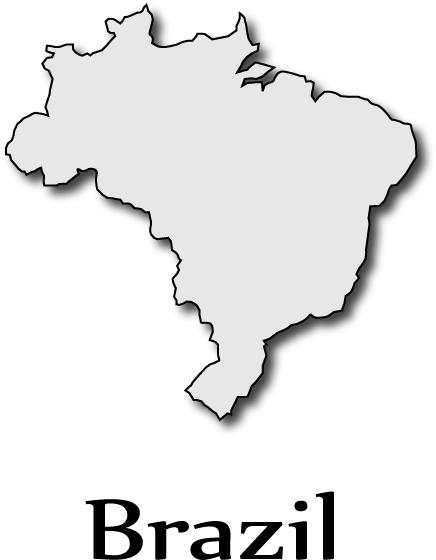 Brazil Clipart Brazil Map - Belo Horizonte Brazil Lds Mission Round Ornament (440x589)