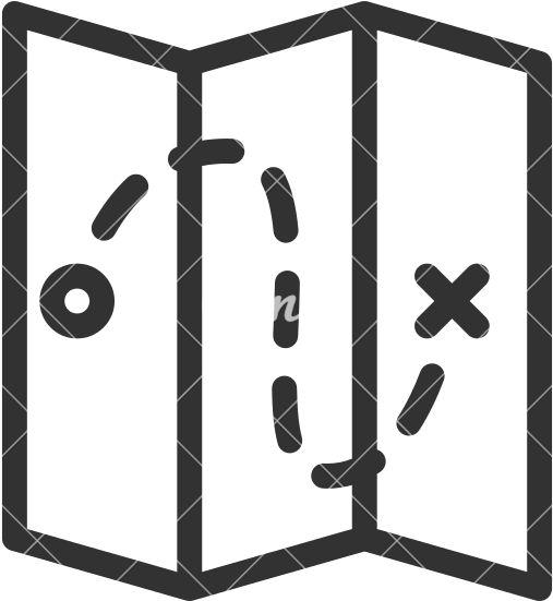 Vector Illustration Of A Hand-drawn Treasure Map Clip - Travel Icon Png Free (550x550)