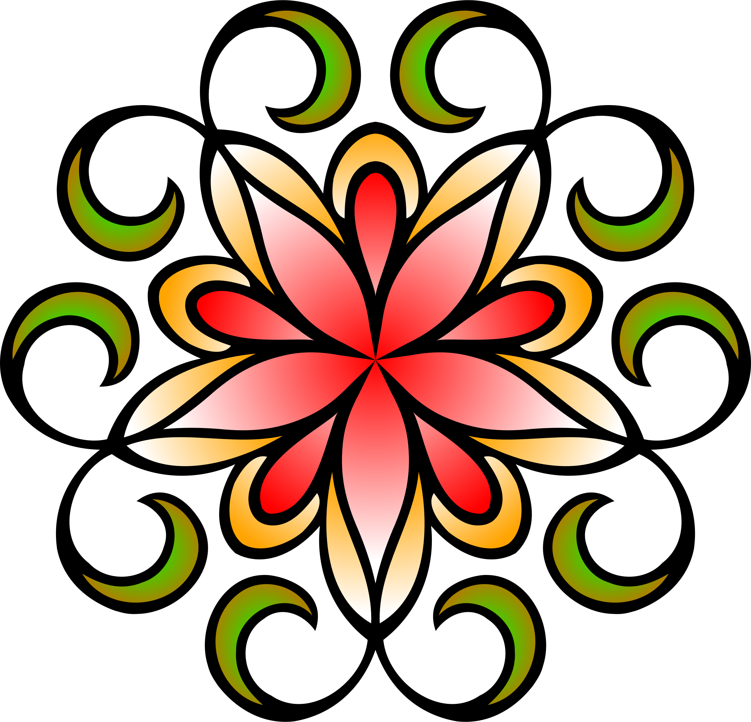 Big Image - Abstract Flower Png Transparent (2400x2308)