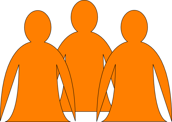 Abstract People Orange 2 Clip Art At Clker - 2 Cliparts (600x425)