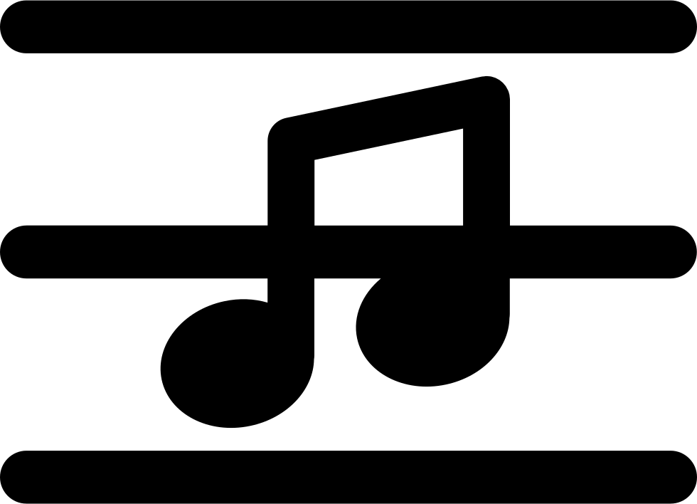Music Note On A Musical Pentagram Lines Comments - Music Pentagram Icon (980x708)