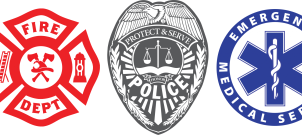 Give Thanks For Emergency Responders - First Responders Png (604x270)