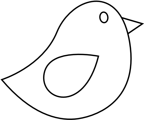 Colorful Animal Bird Black White Line Black White Line - 4 Circle Venn Diagram (555x555)