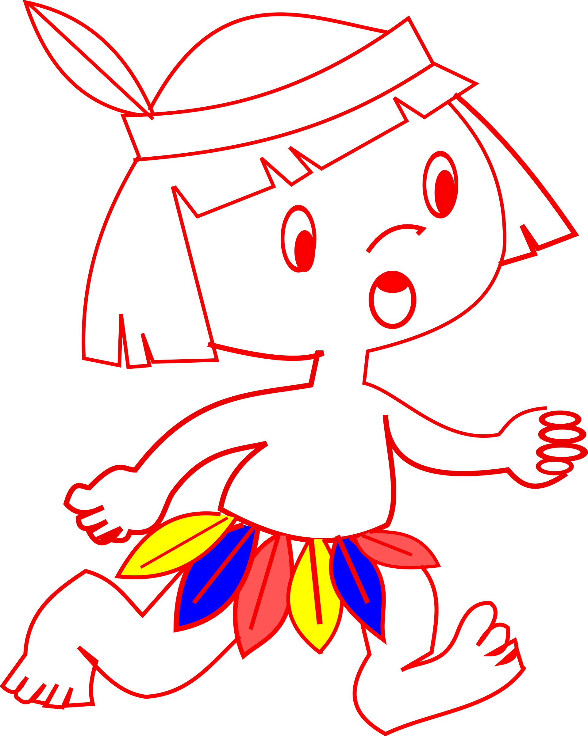 Big Image - Cartoons Native American Clothing (2096x2400)