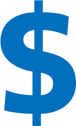 All At No - Dollar Icon Png Blue (391x440)