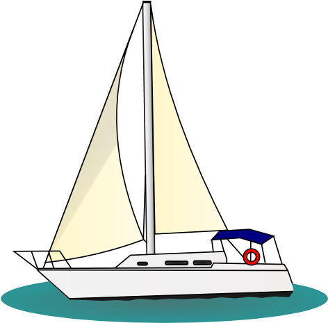 Sailboat Clipart Yacht - Clip Art Yacht (492x597)