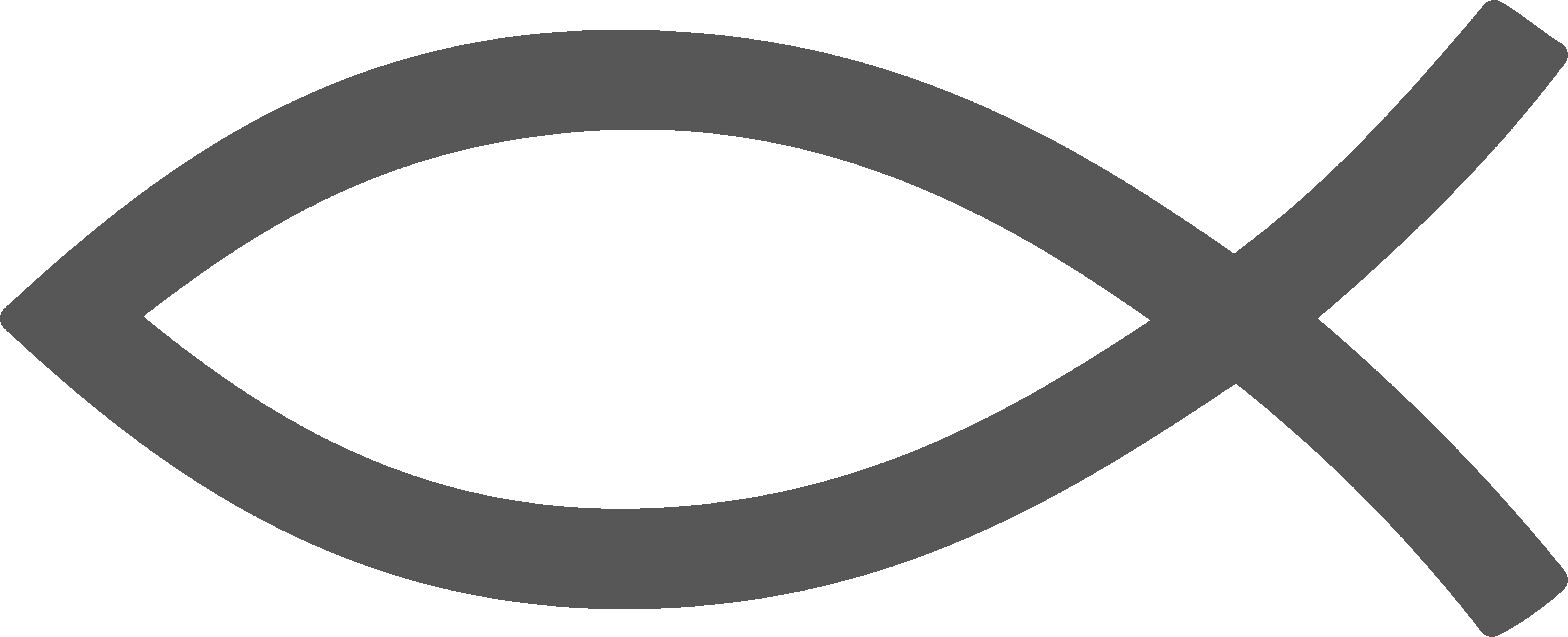 Moh Fish Logo - Jesus Fish Clipart (6075x2467)
