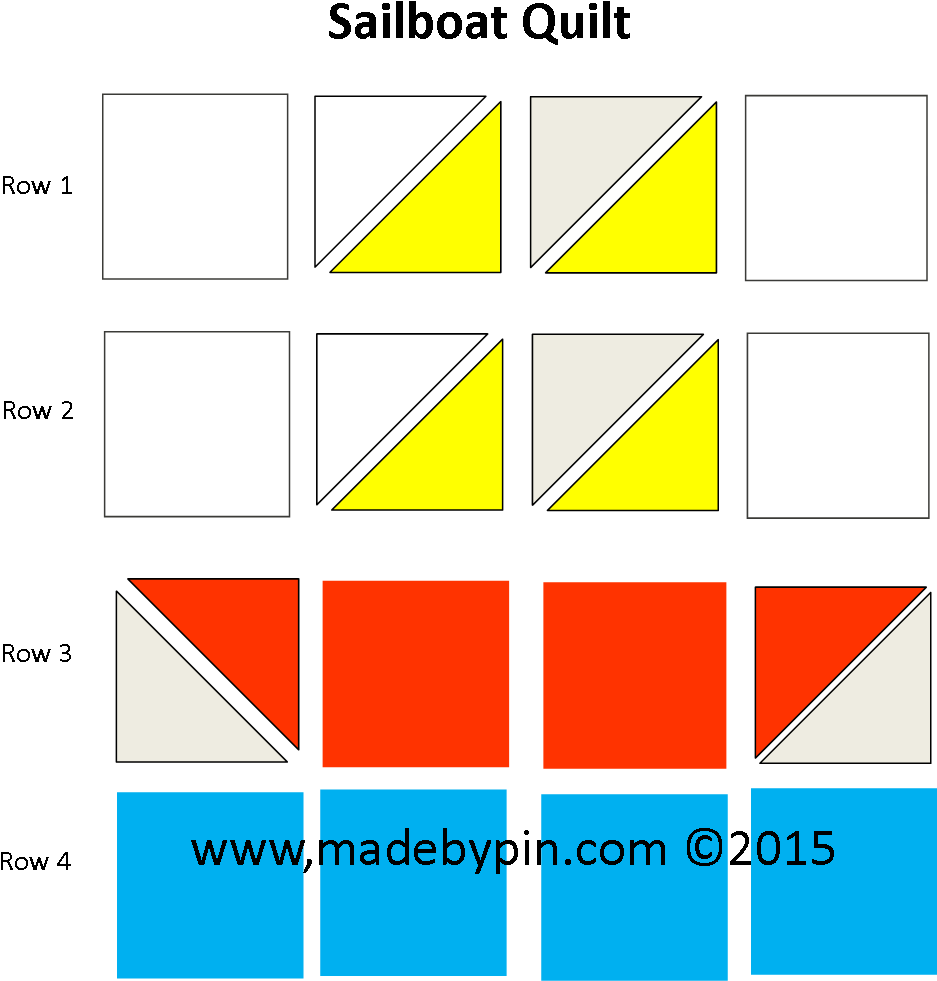 Piecing Instructions For Sailboat Quilt - Sailboat (944x1002)