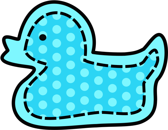 Clipart Duck - Polka Dot (800x800)