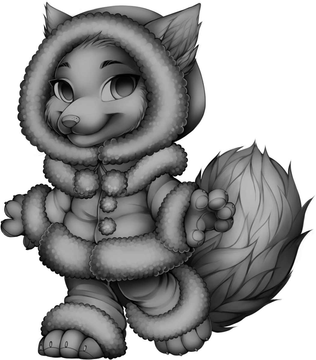 Furvilla Tigereye Peak Fluffy Coat Fox - Base Fox (1099x1280)