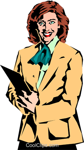 Woman Hostess Royalty Free Vector Clip Art Illustration - Woman Hostess Royalty Free Vector Clip Art Illustration (269x480)