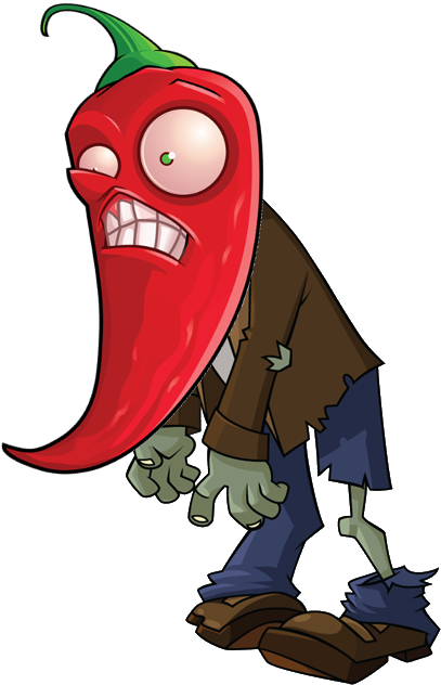 Hd Jalapeno Zombie - Zombies De Plants Vs Zombies (426x662)