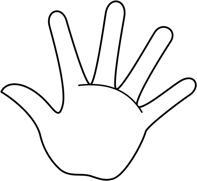 Hand Black And White Free Hand Clipart Black And White - Hand Clipart (768x779)