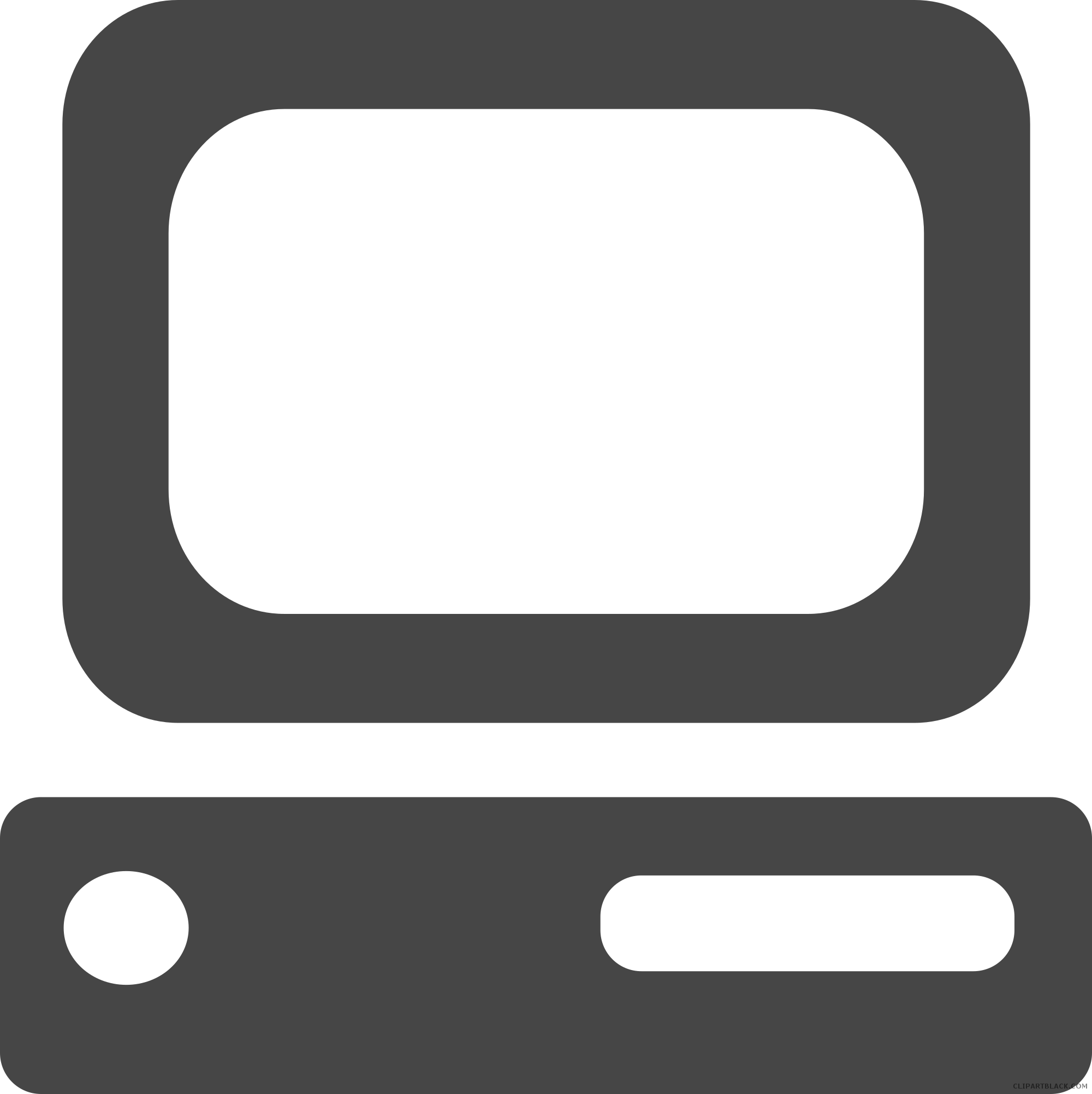 Old Computer Tools Free Black White Clipart Images - Old Computer Tools Free Black White Clipart Images (2000x2003)