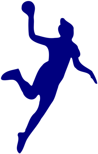 Girl Clipart Handball - Silhouette Handball Png (325x500)
