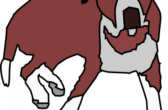 Drawing Of A Sitting Dog - Clip Art (640x420)