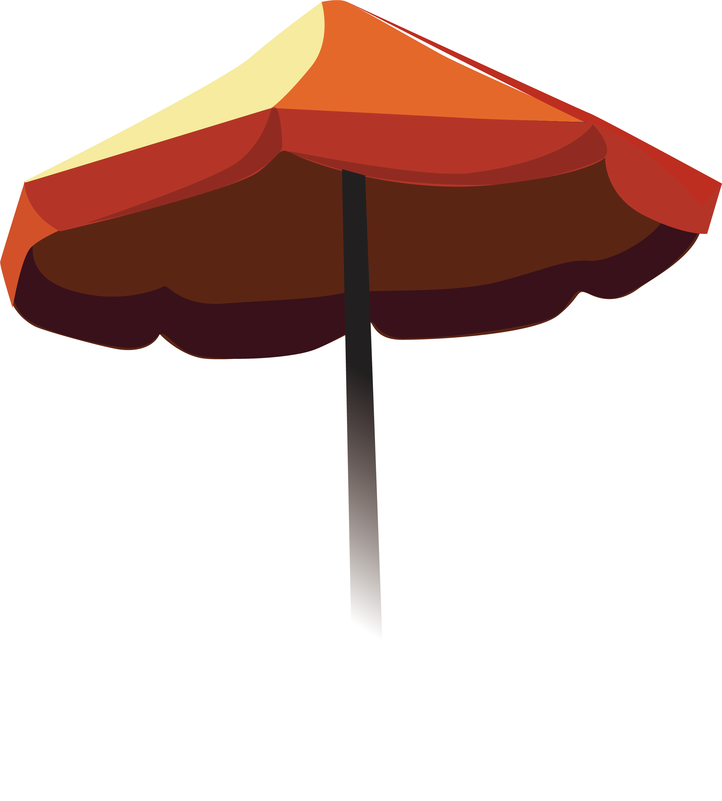 Cartoon Painted Beach Umbrella Vector 2366*2625 Transprent - Vector Graphics (2366x2625)