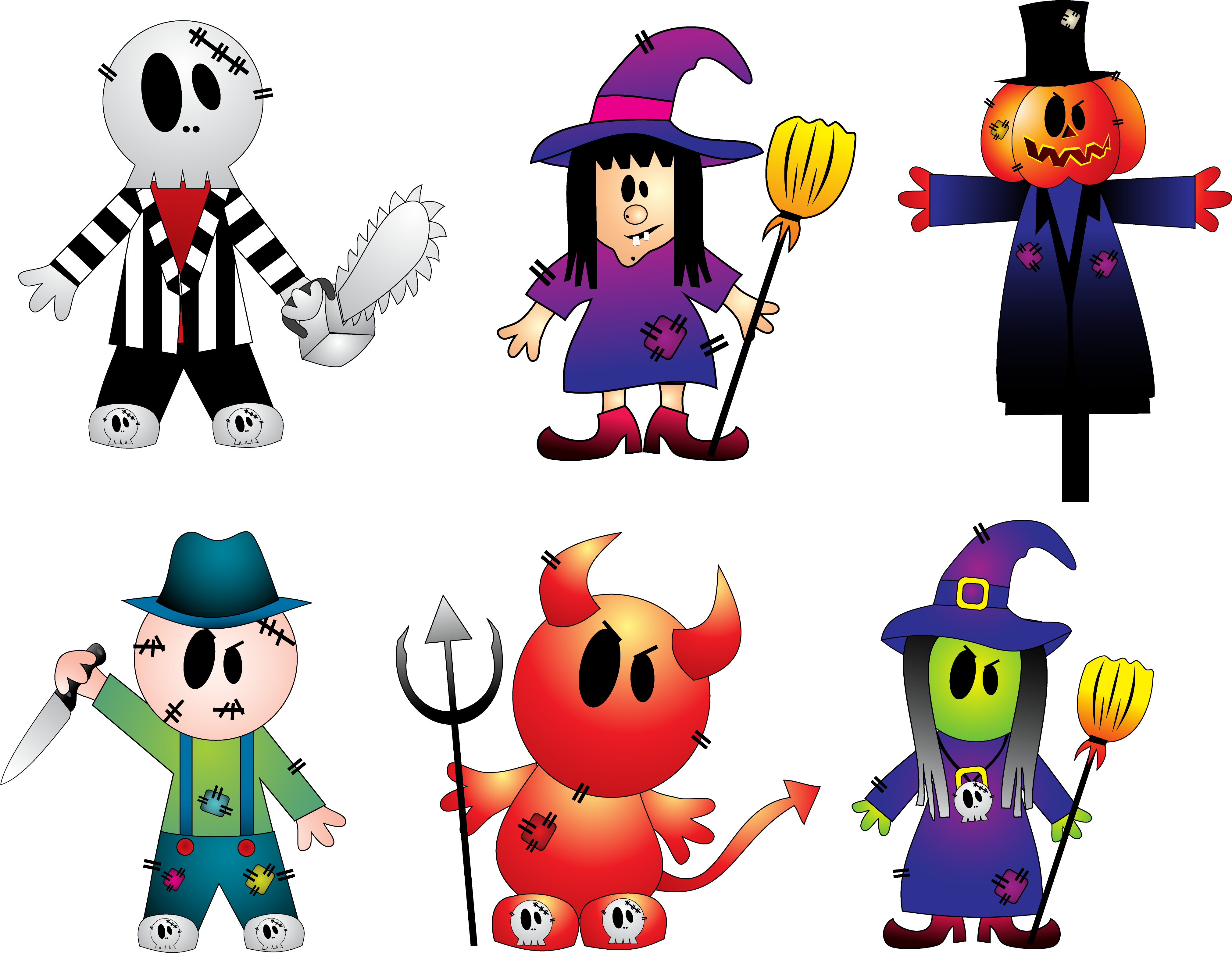 Halloween Creepy Collection Png Clipart - Clip Art (4100x3251)